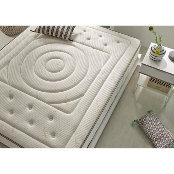 Madrassin 120x180 cm Elastic Memory Skum Imperial Cashmere naturlige fibre tykkelse 26 cm +/- 2 Fasthed middel til høj. EC