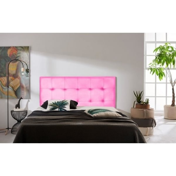 Aster sengegavl i pink imiteret læder 160 Rosa
