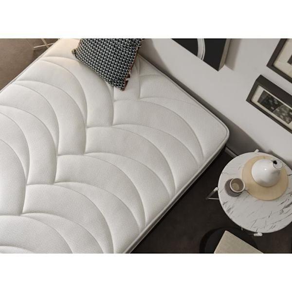 Sängmadrass 135x200 cm Minnesskum Luxury Elite Silver H30 tjocklek 30 cm +/-2 Medel-hög fasthet. ECCOX Vit