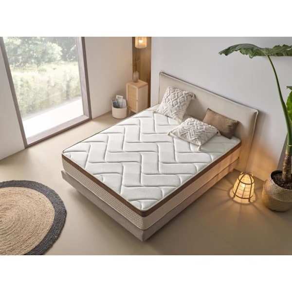 Madrass 100x190 cm Minnesskum tjocklek 25 cm +/-2 BIO KOMFORT. ECCOX Beige