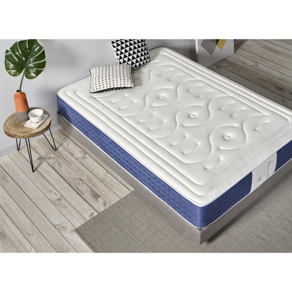 Visco madrass minne 140x190 cm Sistem plus tjocklek 30 cm +/- 2. ECCOX Blå och vit