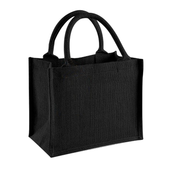 Jute Mini Presentpåse (6 liter) One Size Svart One Size Black/Black