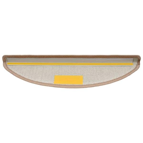 Trappstegsmattor 15 st ljusbrun 56x17x3 cm Brown Brun