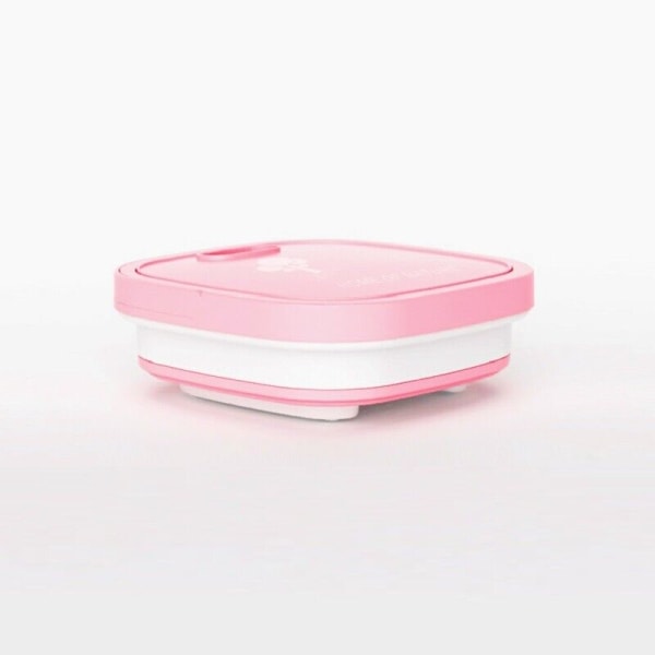 Mini portabel hopfällbar tvättmaskin för tvätt av underklädersstrumpor och spädbarnskläder Pink