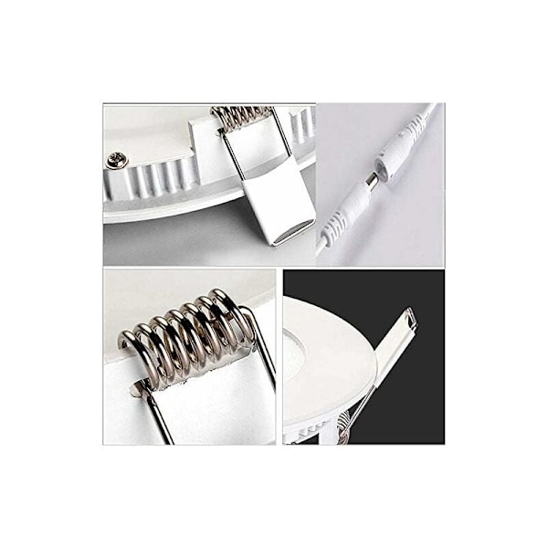 10 st 3W Kalla vita 6000K Infällda Downlights LED Downlight Ultratunna Panel Runda Infällda Downlights LED Downlight Ultratunna Downlights LED Tak