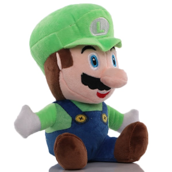 Super Mario Bros. Plysch, Mario och Luigi 22cm - Grön green