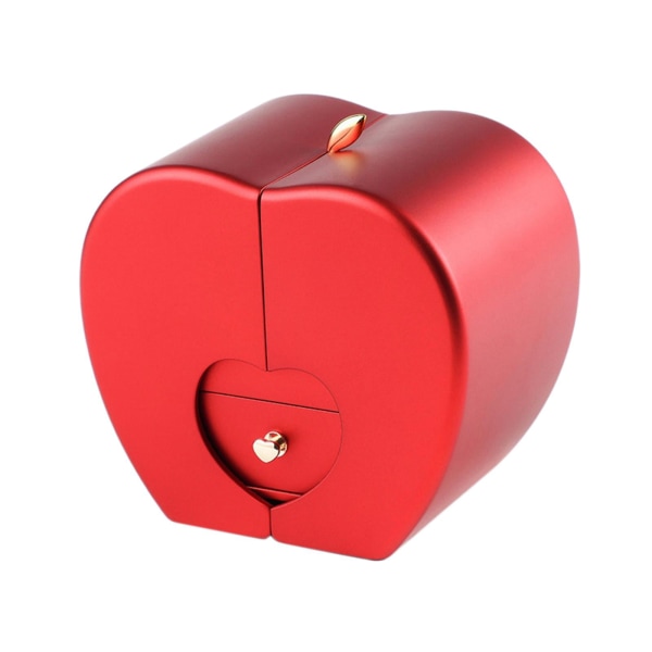 Smycken Display Liten förvaringsbox Holiday Presentbox Örhängen Present Röd