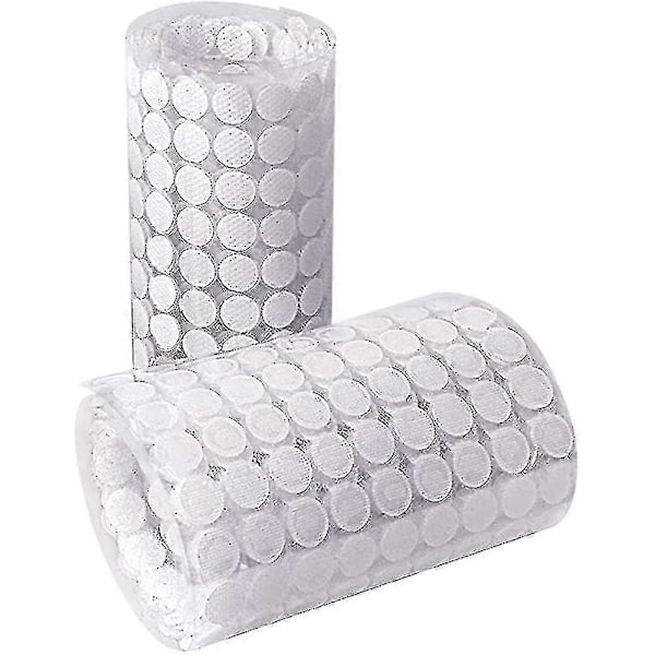 1000 Stycken 10mm Prickar Självhäftande 500 Par Självhäftande Prickar db White