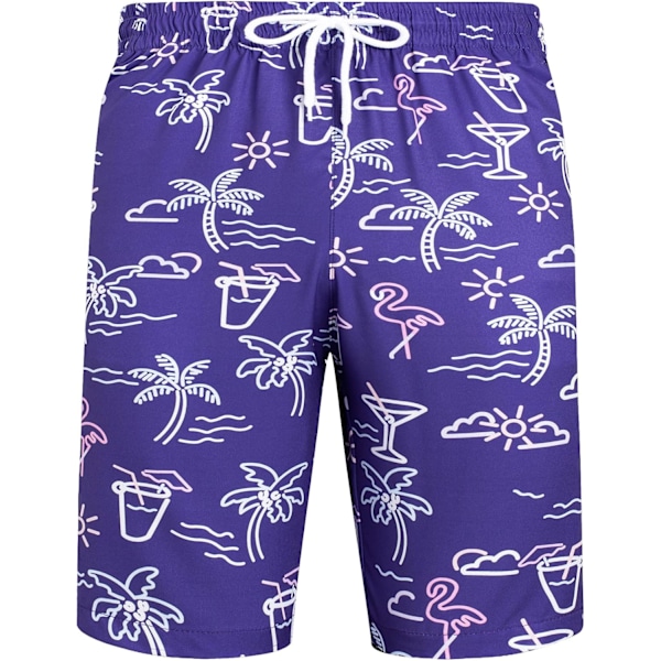 Miesten Havaiji-paita ja shortsit setti Regular Fit lyhythihainen rento funky ranta flamingo paita setti S S Navy