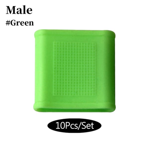 10 stk / sæt Finger silikone til Beskyttelse af fingerstøtte kompression, finger til beskyttelse for alle spo Light green 0.02