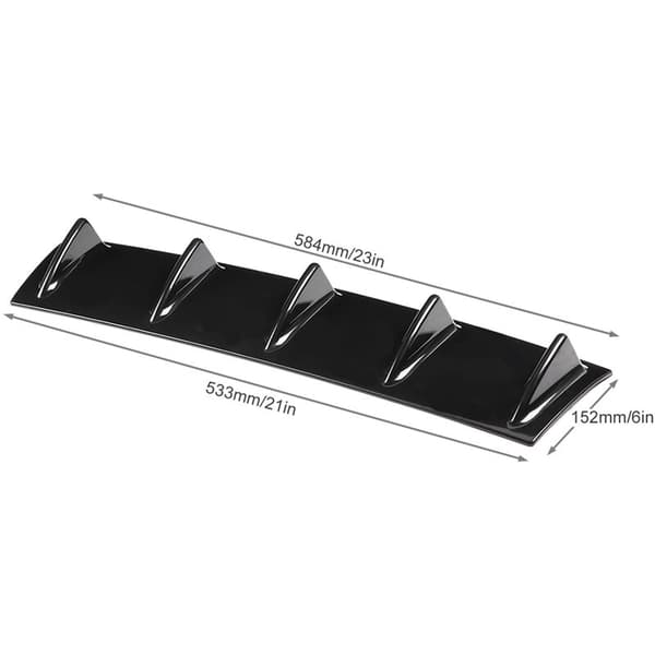 Universal bil bakre støtfanger chassis haifinne spoiler vinge leppe diffusor (M)