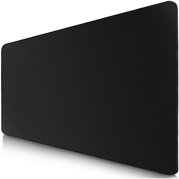 XXL Gaming Musematte - 900 x 400 mm - Kantløs - Sklisikker - XXL Ekstra Lang Musematte - Skrivebordsunderlag - Svart