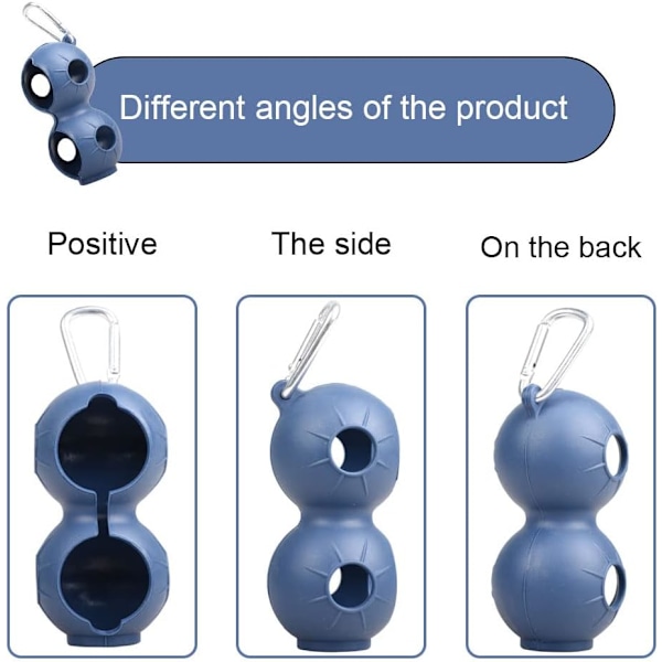 Golfbollhållare med krok, mjukt silikongolfbollsskydd, bollhållare skyddande ärm, 2 golfbollar påse väska för män kvinnor