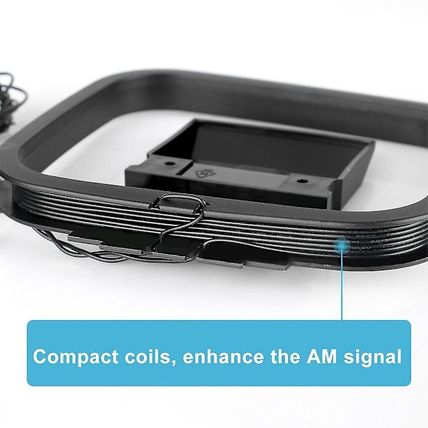 AM/FM Loop-antenn 3-stiftskontakt för HIFI-receiver ljudsystem As shown