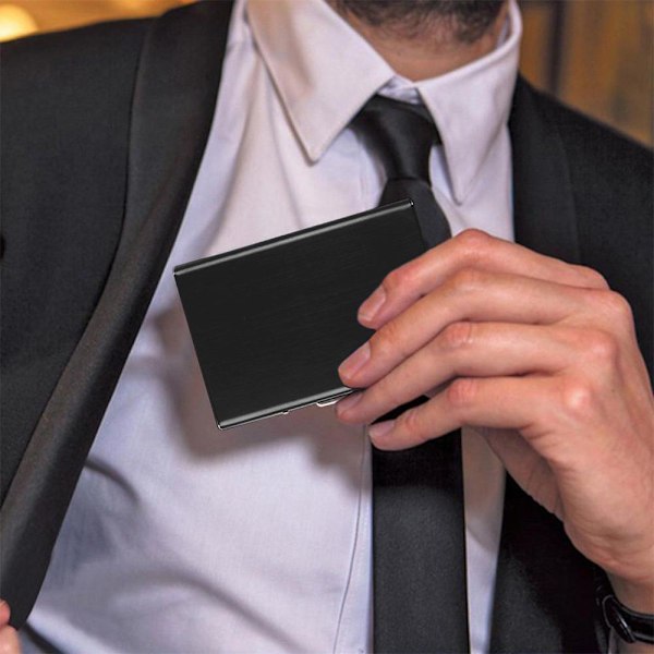 Korthållare med Fack / RFID-Skyddat Plånbok - Kortfodral Svart black