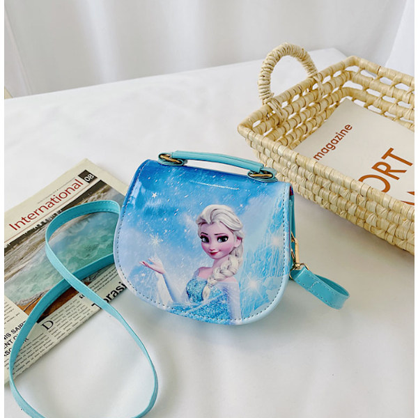 Barnväska Messenger Bag Söt Frozen Prinsessa Axelväska Ny Stil Liten Flickas Handväska Myntplånbok Axelväska blue