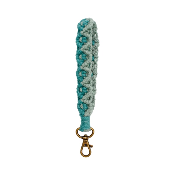 Handvävd armband nyckelring i grönt Green