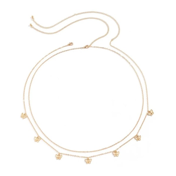 Kroppskedja Kroppssmycke Magkedja Midjekedja - Body Chain - Guld Gold Guld