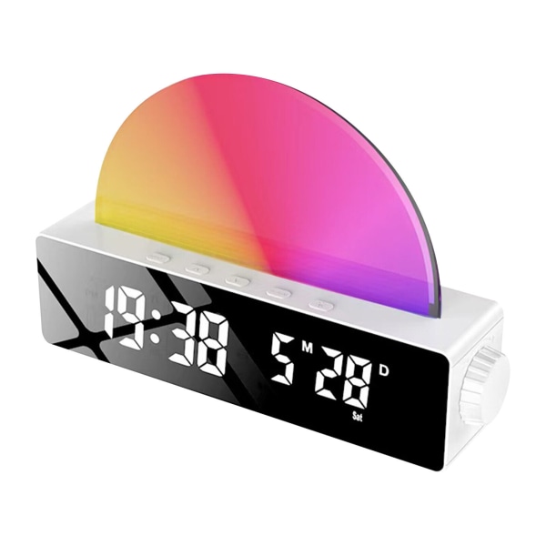 USB Digital Sunrise Alarm Clock Light Sunset Lamp Up Clock