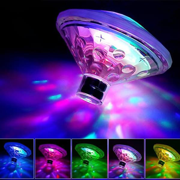 Flydende LED-belysning til udespa, pool, badekar