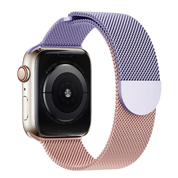 Milanese metallband med magnet, passar Apple Watch-armband iWatch serier 9 3 6 5 SE 7 8 Ultra 2 Taro powder sand 42mm/44mm/45mm/49mm