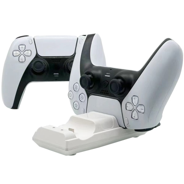 PS5 Controller Laddningsstation DualSense Laddningsdocka för Sony Playstation 5 White