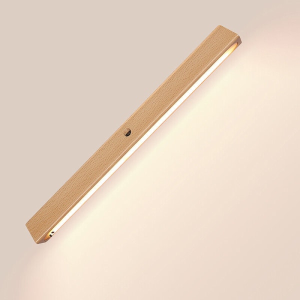 LED PIR Rörelsesensor Ljusremsa Trådlös skåpskåpslampa USB Uppladdningsbar