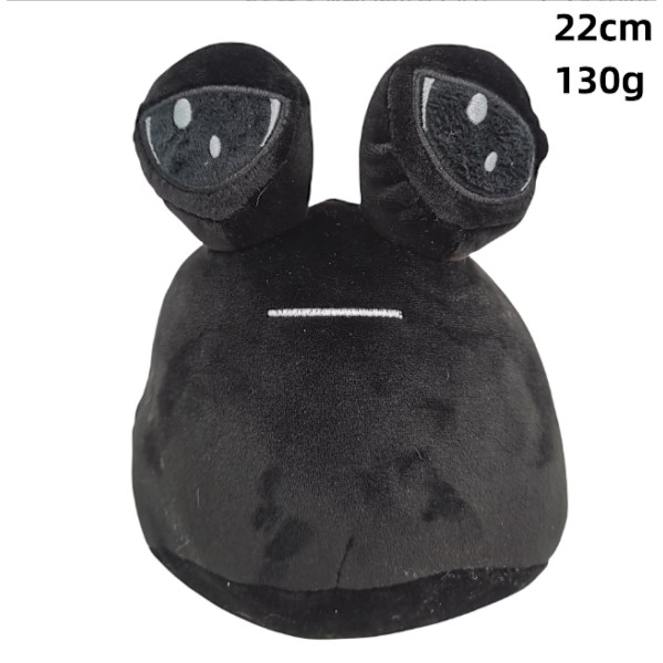 Alien Plyschleksak, 22cm Alien Pou Plyschleksak, Kawaii Stoppade Djur Plyschleksak black