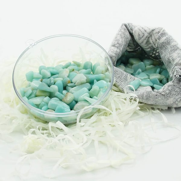 500g Naturlig krossad sten Amazonit kristallflis Bulk Healing Crystals krossade kristall ädelstenar för hantverk Amazonite 7-9mm