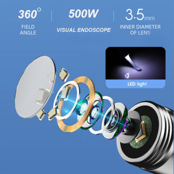 Avlägsningsverktyg för öronrengöring LED Light Scoop Pick Camera Cleaning Ear Wax Remover Blue