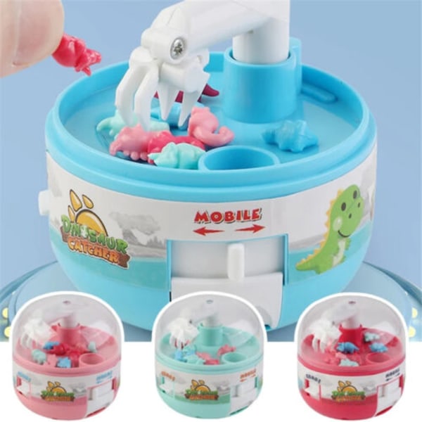Mini Claw Machine för barn Toy Grabber Catcher Toy Dinosaurie Pink