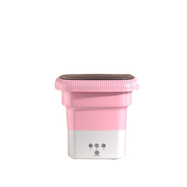 Mini portabel hopfällbar tvättmaskin för tvätt av underklädersstrumpor och spädbarnskläder Pink