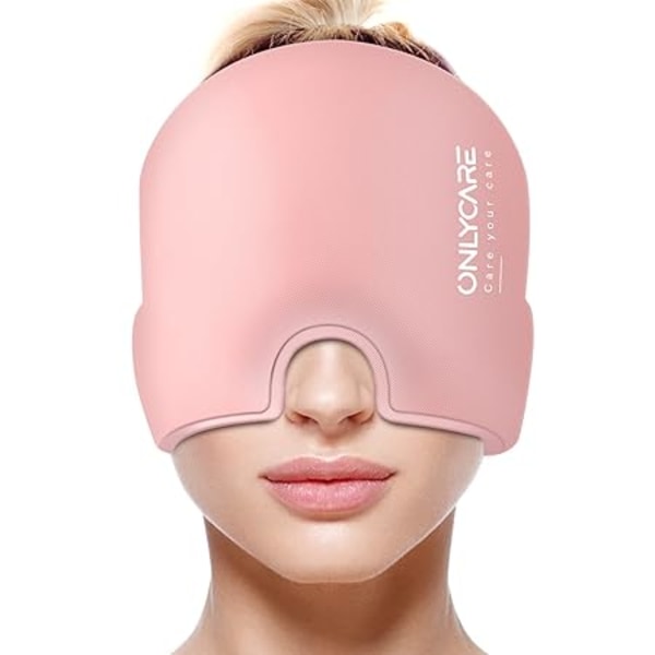 Migrän Mask Migrän Relief Hat, Headache Relief Hat Cooling Mask Pink