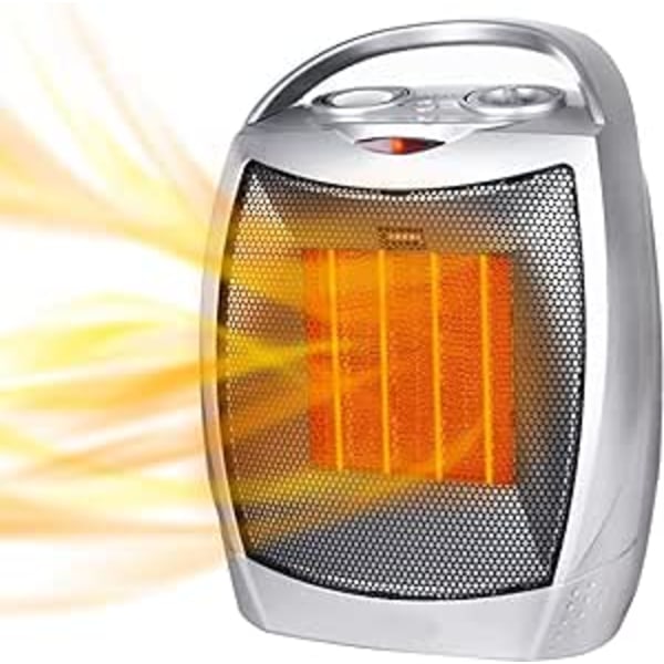 Värmefläkt keramisk värmare med termostat och överhettningsskydd 1500W power