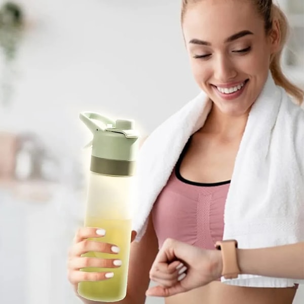 Spray Drikkeflaske Vandflaske Sportsflaske Udendørs Sport Fitness 650mL Pink