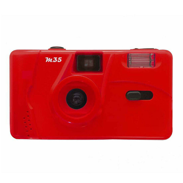 Vintage Camera Retro M35 35 mm återanvändbar filmkamera med blixt Red