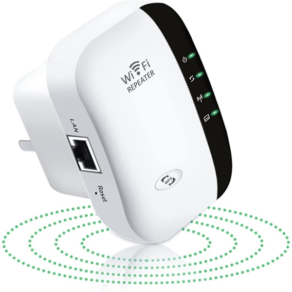 Wi-Fi Förstärkare Repeater / Förlänger Räckvidden 300 Mbps Wifi White Vit