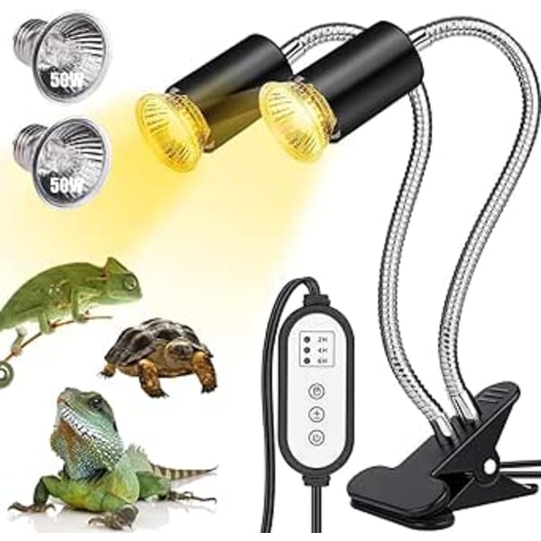 Tortoise Heat Lamp, 2 UVA UVB värmelampor Reptil Heat Lamp, Tortoise Basking Lamp