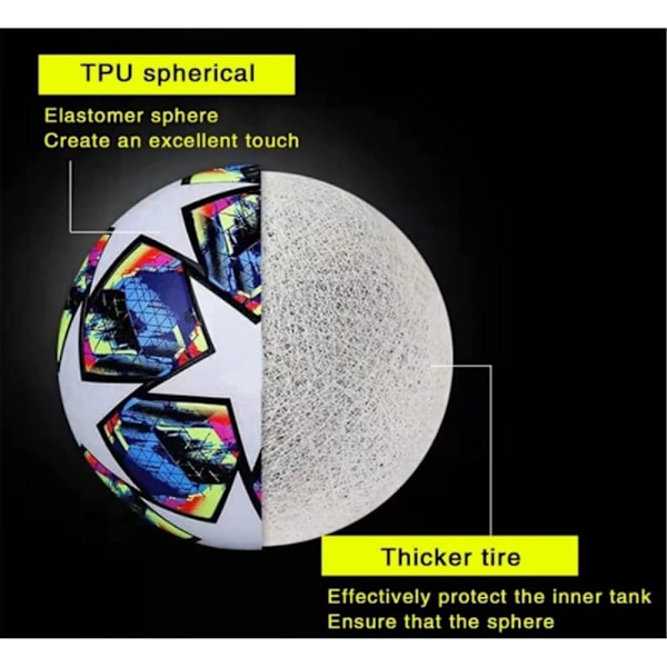 Fotbolls Champions League-boll 2024, fotbollsfansartikel, fotbollsälskares födelsedagspresent, normal boll nr 5