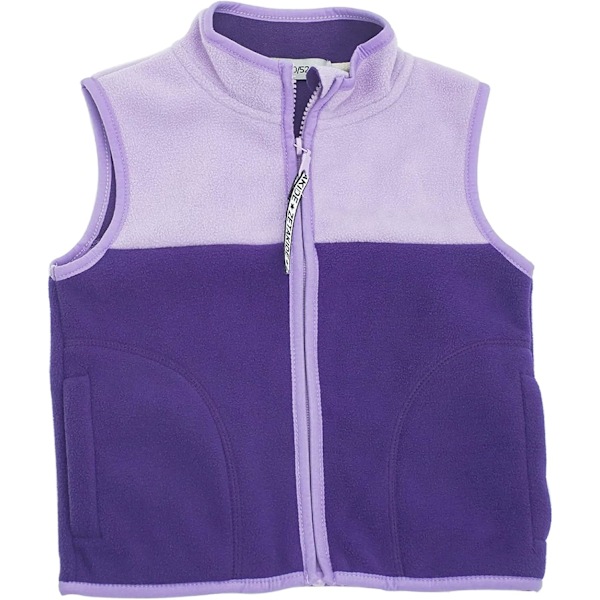 Barn Fleece Väst Småbarn Polar Fleece Väst Flicka Varma Ärmlösa Tank Toppar Vinterkläder Ytterkläder Pojkväst Jacka Purple 6-7 Years