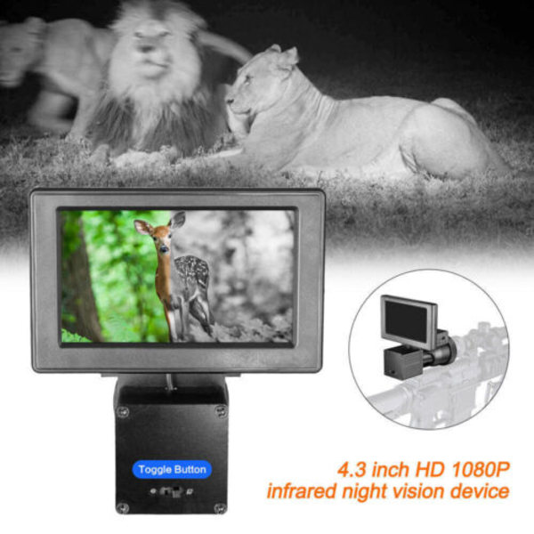HD1080P 4,3-tums infraröd belysning Night Vision Device Scope
