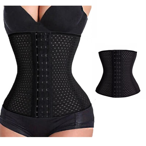 Elastisk WaistTrainer Korsett- Svart (S -XL) S s