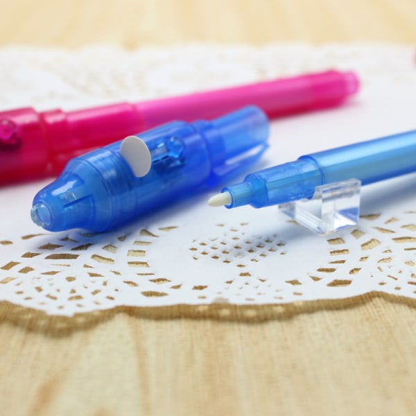 Akvarellpennor, 14-pack hemliga pennor, osynliga skrivpennor för barn med UV