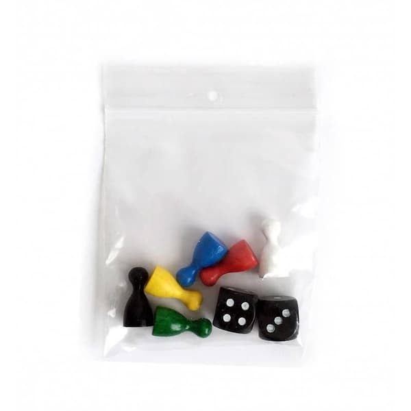 Spillebrikker + Terninger, standard: 6 stk. spillebrikker, 2 stk. terninger Multicolor multifärg