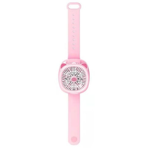 USB Small Silent Rechargeable Fans Portable Watch Fan Sports Pink