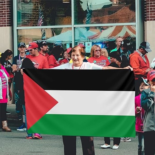 Palestinaflagga med mässingshylsa - Stor 3x5ft Palestinaflagga