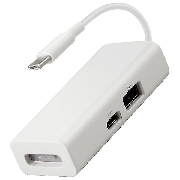 Usb-c Magsafe Adapter 3 i 1 Typ-c till Magsafe 1/2 Converter Adapter för Bärbara datorer Smartphones Black