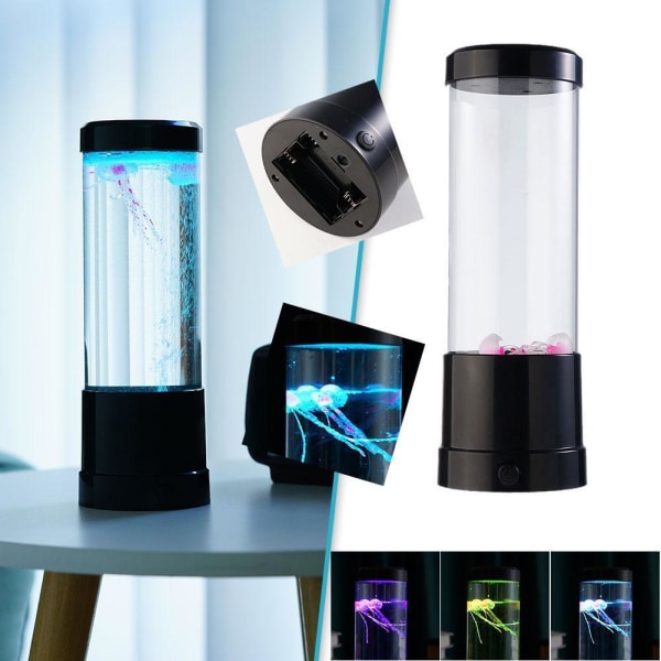 Manet Aquarium Lamp Elektrisk Fake Fish Tank LED Färgskiftande stämningsljus'