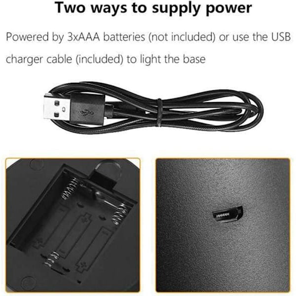 15 Set 3D LED Nattlampa Bas 16 Färger LED Display Bas med USB Fjärrkontroll Ljusbas för Akryl