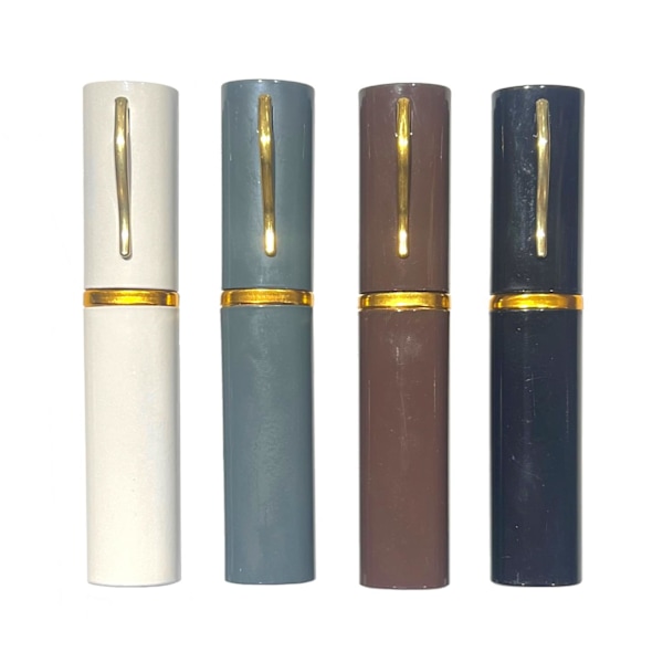 Læsebriller 1.0-3.5 sølv sort brun grå med etui Brow Brown Brun Styrka 3.5